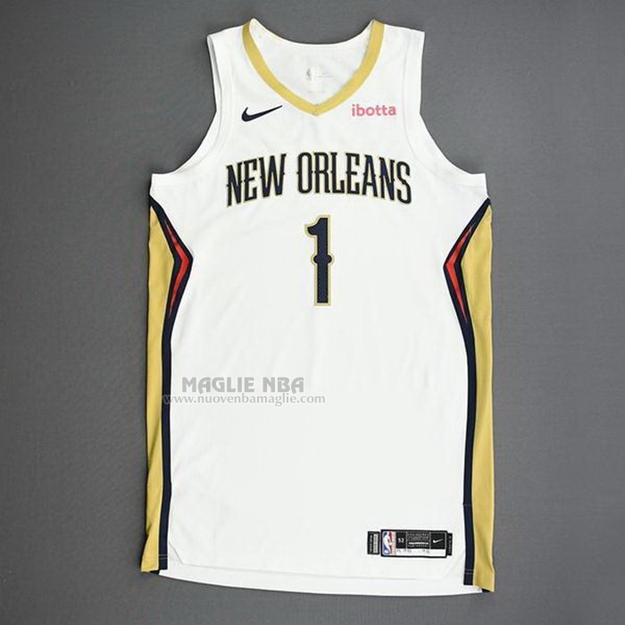 Maglia
 Zion Williamson NO 1 New Orleans Pelicans Association Autentico
 2020-21 Bianco

